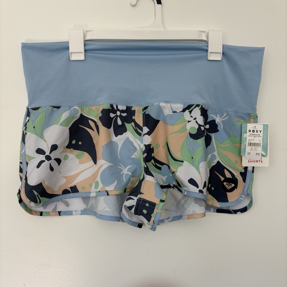 NWT Roxy Women's Endless Summer Printed 2" Swim Boardshorts XL Vintage Indigo